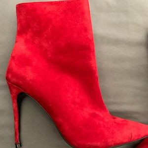 Aldo Shoes - Red felt booties Aldo Shoes - Red felt booties